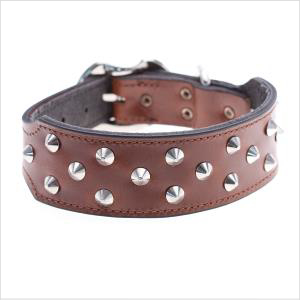 Pl Es Leather Staffy Collar Pink Xl