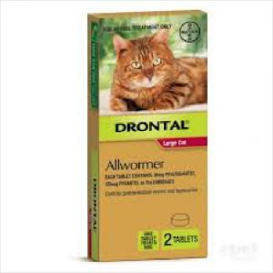 Bayer Drontal Cat Ellipsoid 6kg 2 Tab