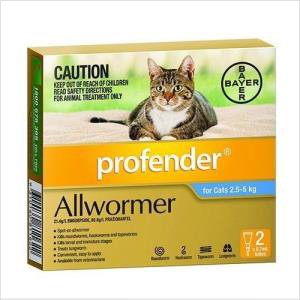 Bayer Profender Cats 2.5 - 5 Kgs 2 Pack